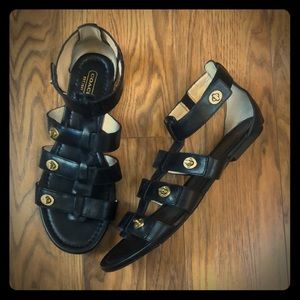 Coach Oleta Sandals Black 8b